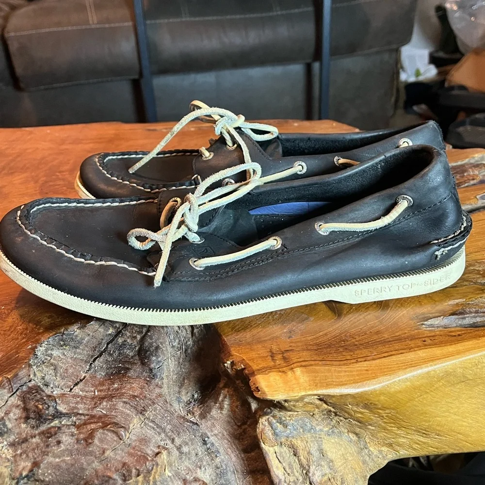 Mens Leather Sperry Top-Sider | Boat shoe | size 10.5 US